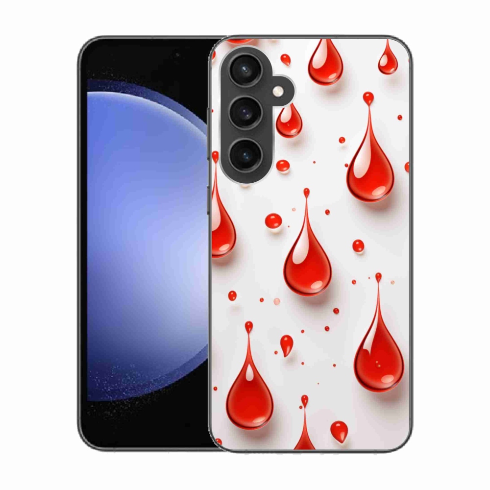 Zselés borítás mmCase Samsung Galaxy S23 FE - piros cseppek