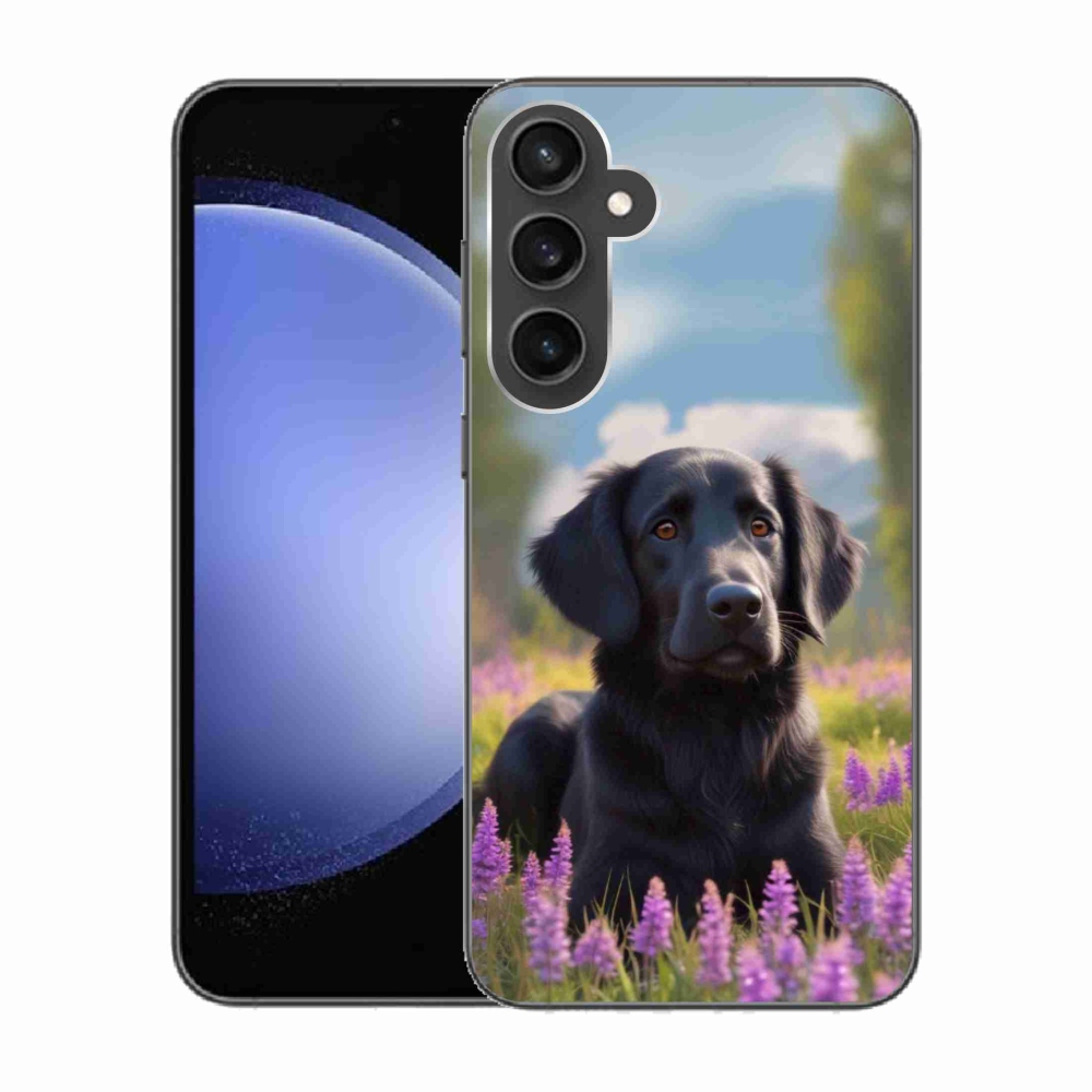 Zselés borítás mmCase Samsung Galaxy S23 FE készülékhez - elegáns fekete retriever
