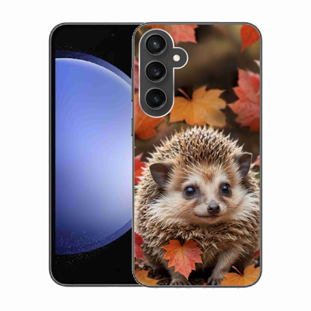 Gél borítás mmCase Samsung Galaxy S23 FE készülékhez - sün a levelekben