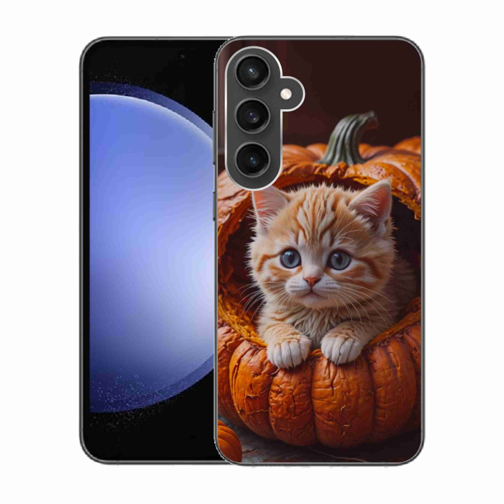 Gél borítás mmCase Samsung Galaxy S23 FE készülékhez - cica és tök 2