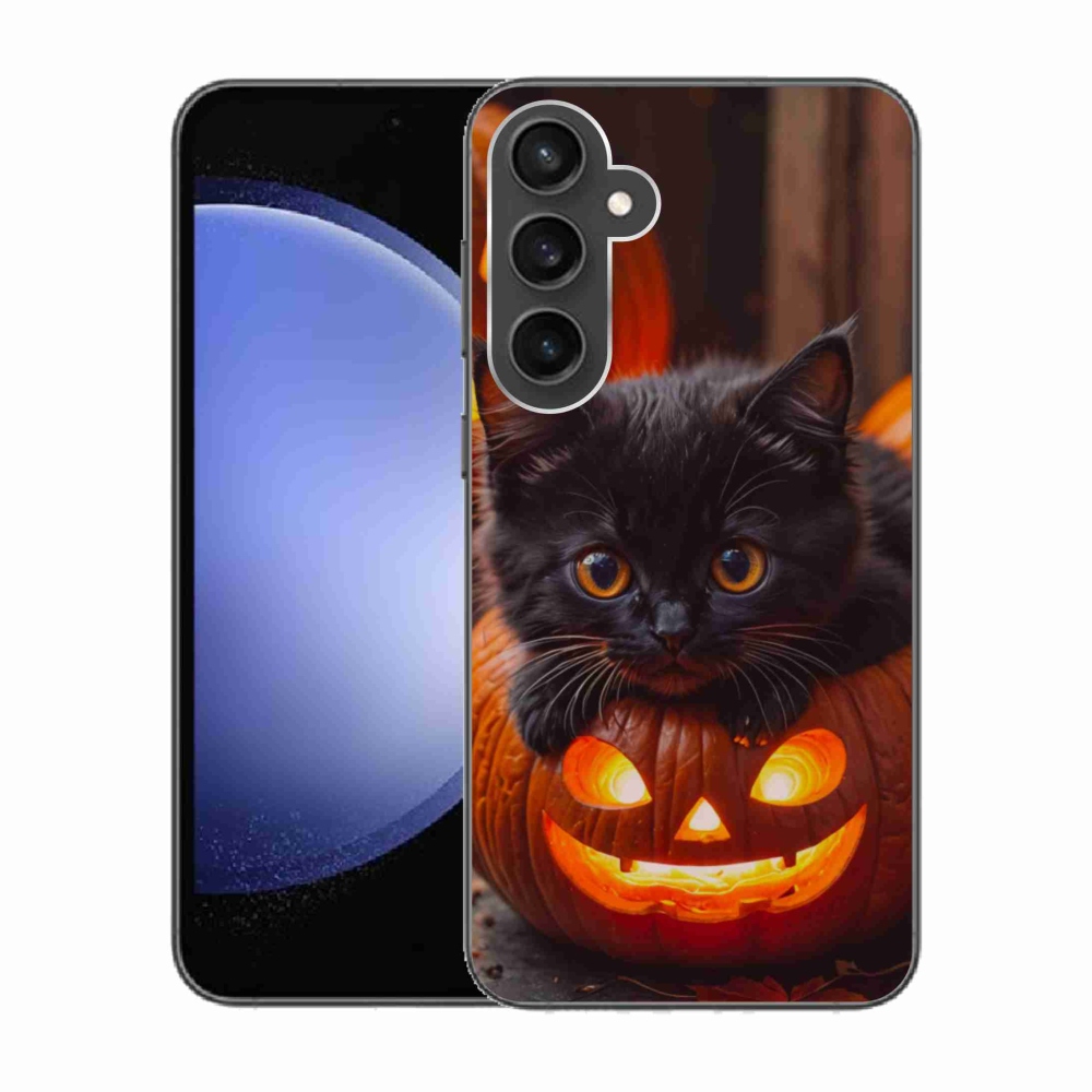 Gél borítás mmCase Samsung Galaxy S23 FE készülékhez - cica és sütőtök