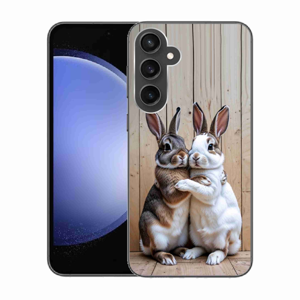 Zselés borítás mmCase Samsung Galaxy S23 FE - nyúl párhoz