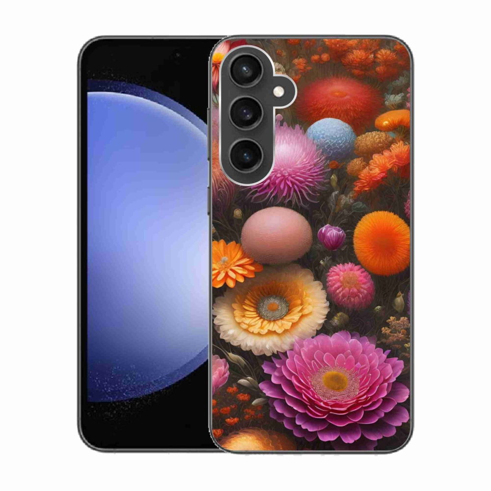 Gél borítás mmCase Samsung Galaxy S23 FE készülékhez - virágos kompozíció