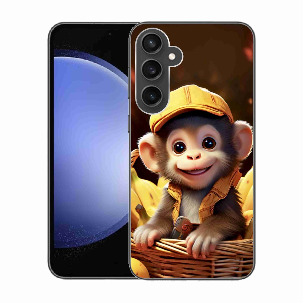 Zselés borítás mmCase Samsung Galaxy S23 FE - a kosárban lévő majomhoz