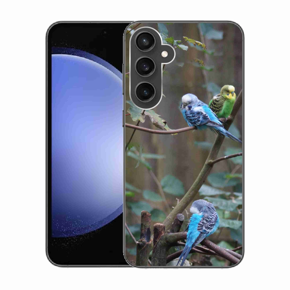 Zselés borítás mmCase Samsung Galaxy S23 FE - papagájok az ágon