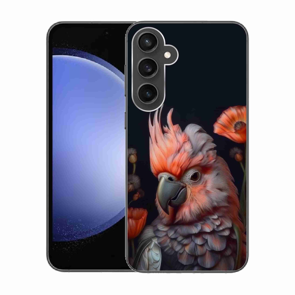 Gél borítás mmCase Samsung Galaxy S23 FE készülékhez - papagáj kakadu színekben