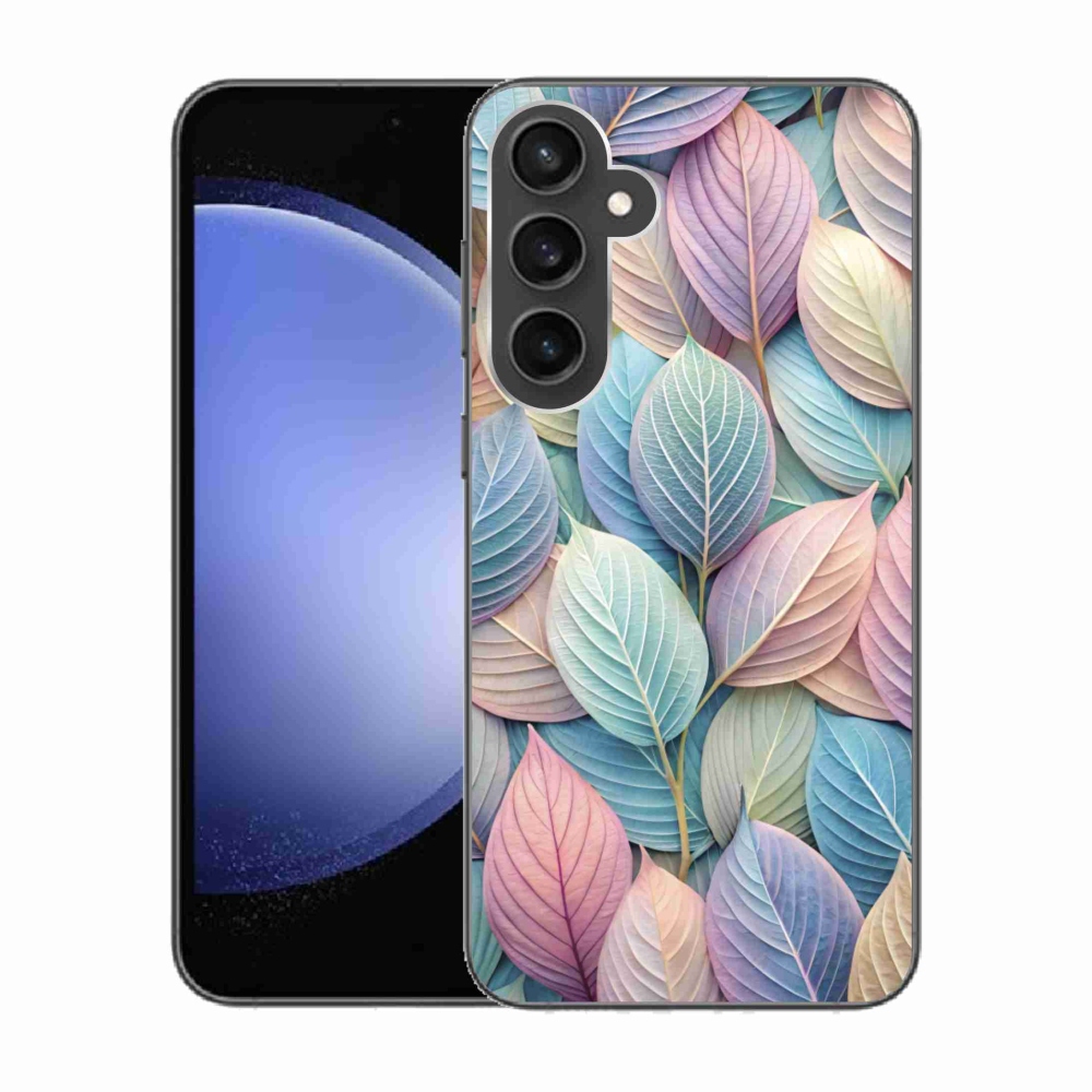 Zselés borítás mmCase Samsung Galaxy S23 FE készülékhez - pasztell színű levelek