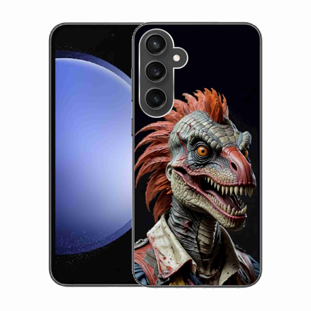 Zselés borítás mmCase Samsung Galaxy S23 FE - punk dinoszauruszhoz