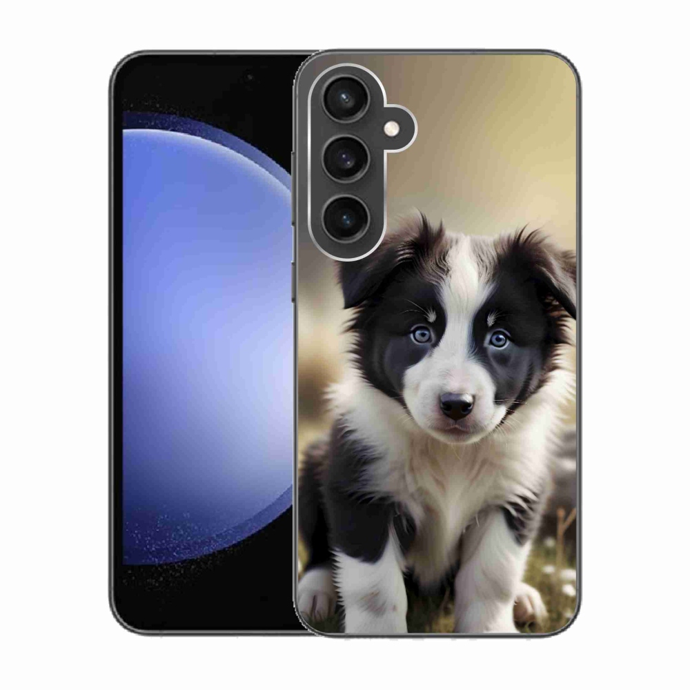 Gél borítás mmCase Samsung Galaxy S23 FE készülékhez - aranyos border collie