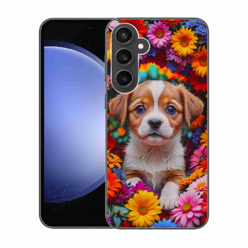 Gél borítás mmCase Samsung Galaxy S23 FE készülékhez - aranyos kiskutya