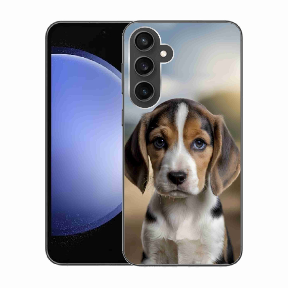 Gél borítás mmCase Samsung Galaxy S23 FE készülékhez - aranyos beagle