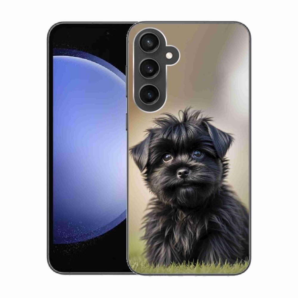 Zselés borítás mmCase Samsung Galaxy S23 FE készülékhez - aranyos fekete kutya