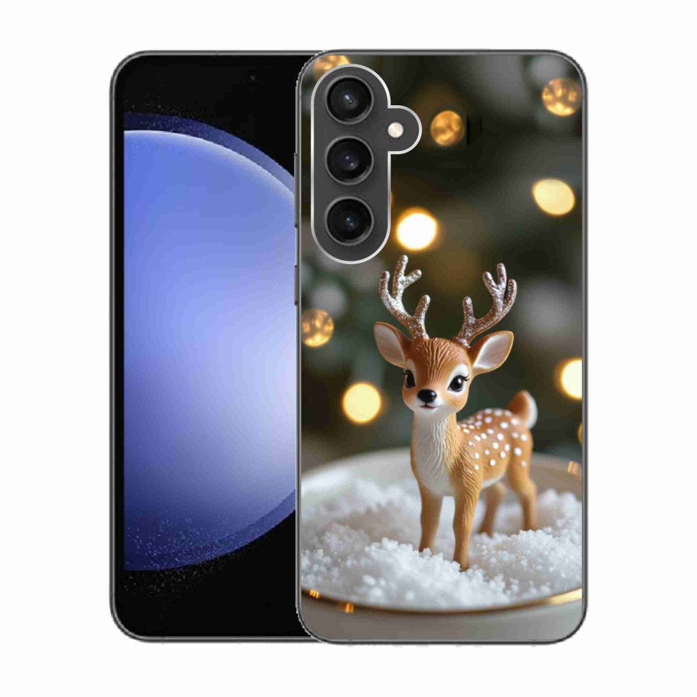 Gél borítás mmCase Samsung Galaxy S23 FE - aranyos karácsonyi szarvasok