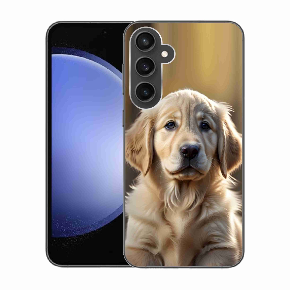 Gél borítás mmCase Samsung Galaxy S23 FE készülékhez - aranyos arany retriever