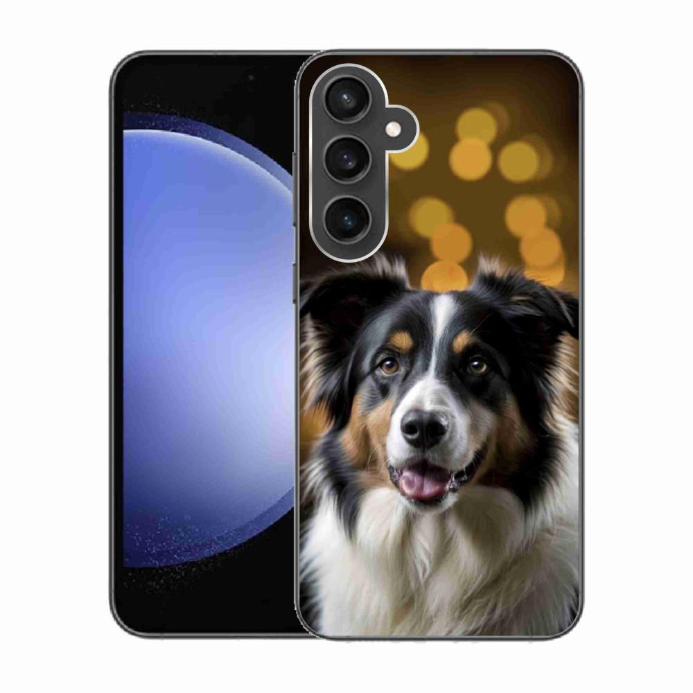 Gél borítás mmCase Samsung Galaxy S23 FE - mosolygós ausztrál juhászkutya számára