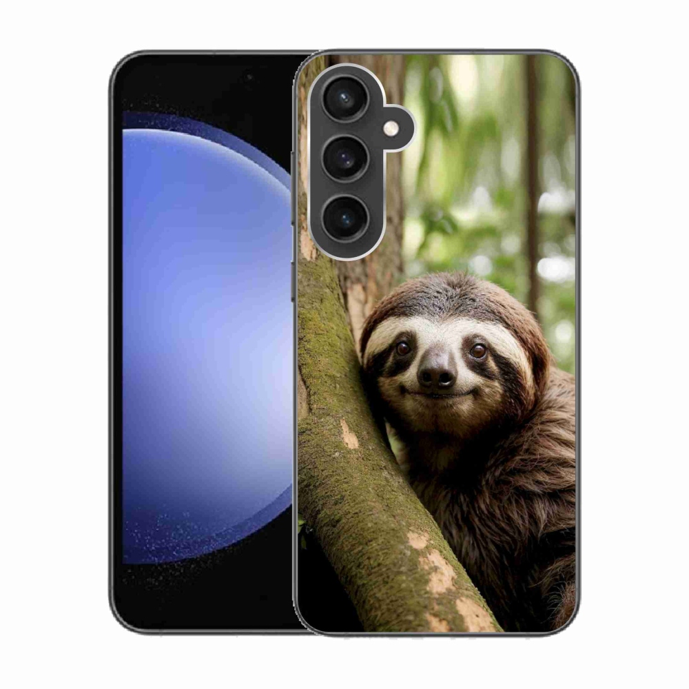 Gél borító mmCase Samsung Galaxy S23 FE - mosolygó lajhárhoz