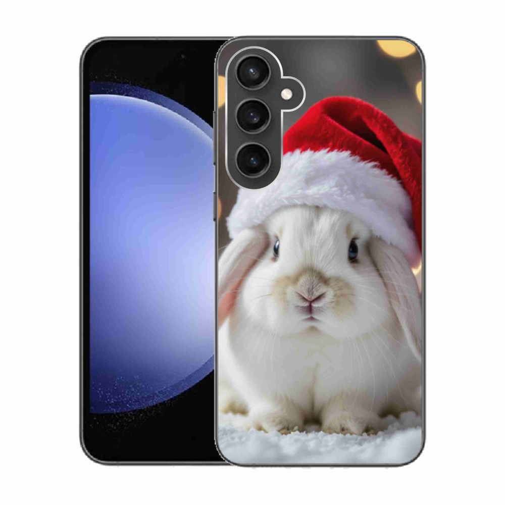 Gél borítás mmCase Samsung Galaxy S23 FE készülékhez - karácsonyi nyuszi