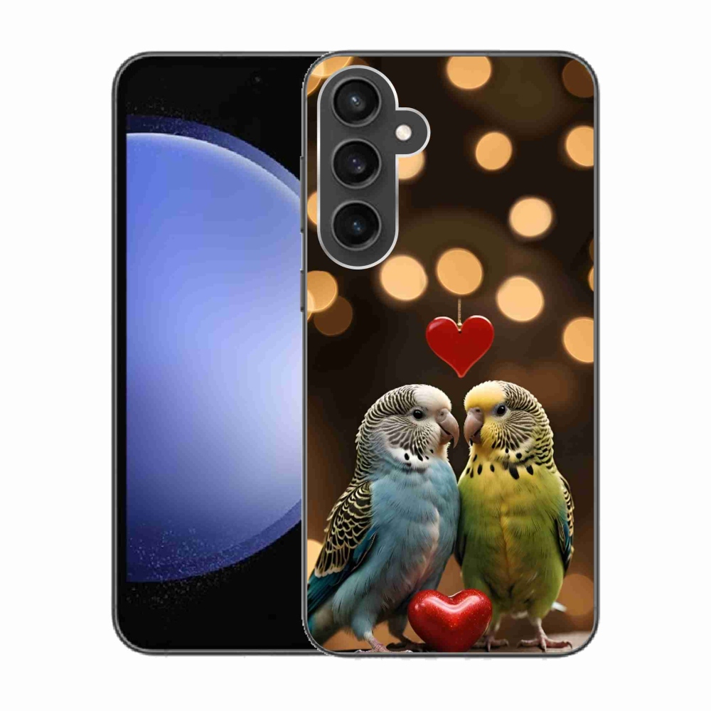 Gél borítás mmCase Samsung Galaxy S23 FE készülékhez - szerelmes papagájok