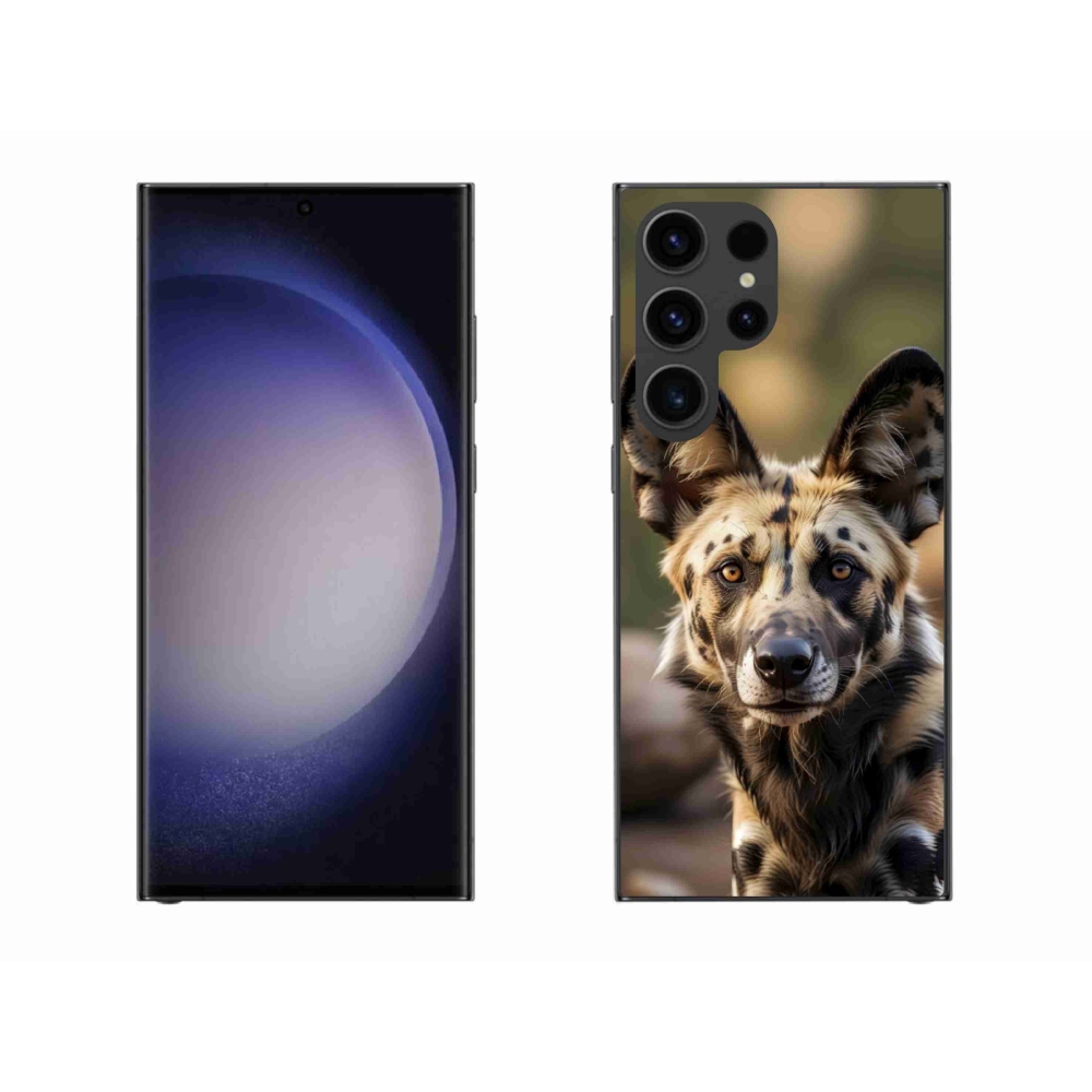Gél borítás mmCase Samsung Galaxy S23 Ultra 5G - Afrikai vadkutya számára