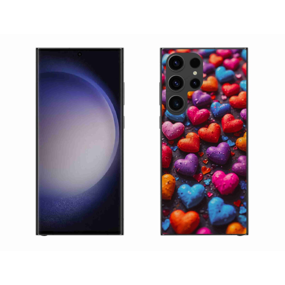 Zselés borítás mmCase Samsung Galaxy S23 Ultra 5G - színes szív