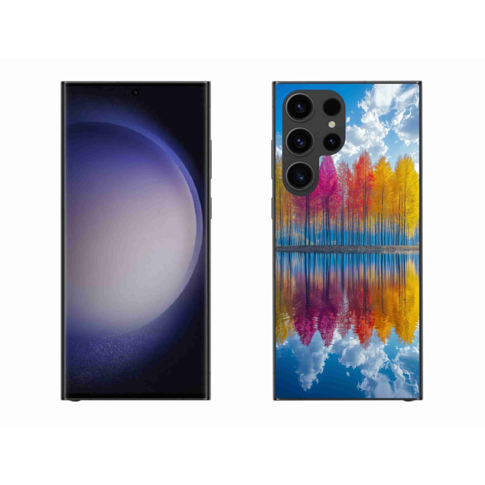 Gél borítás mmCase Samsung Galaxy S23 Ultra 5G - színes fákhoz