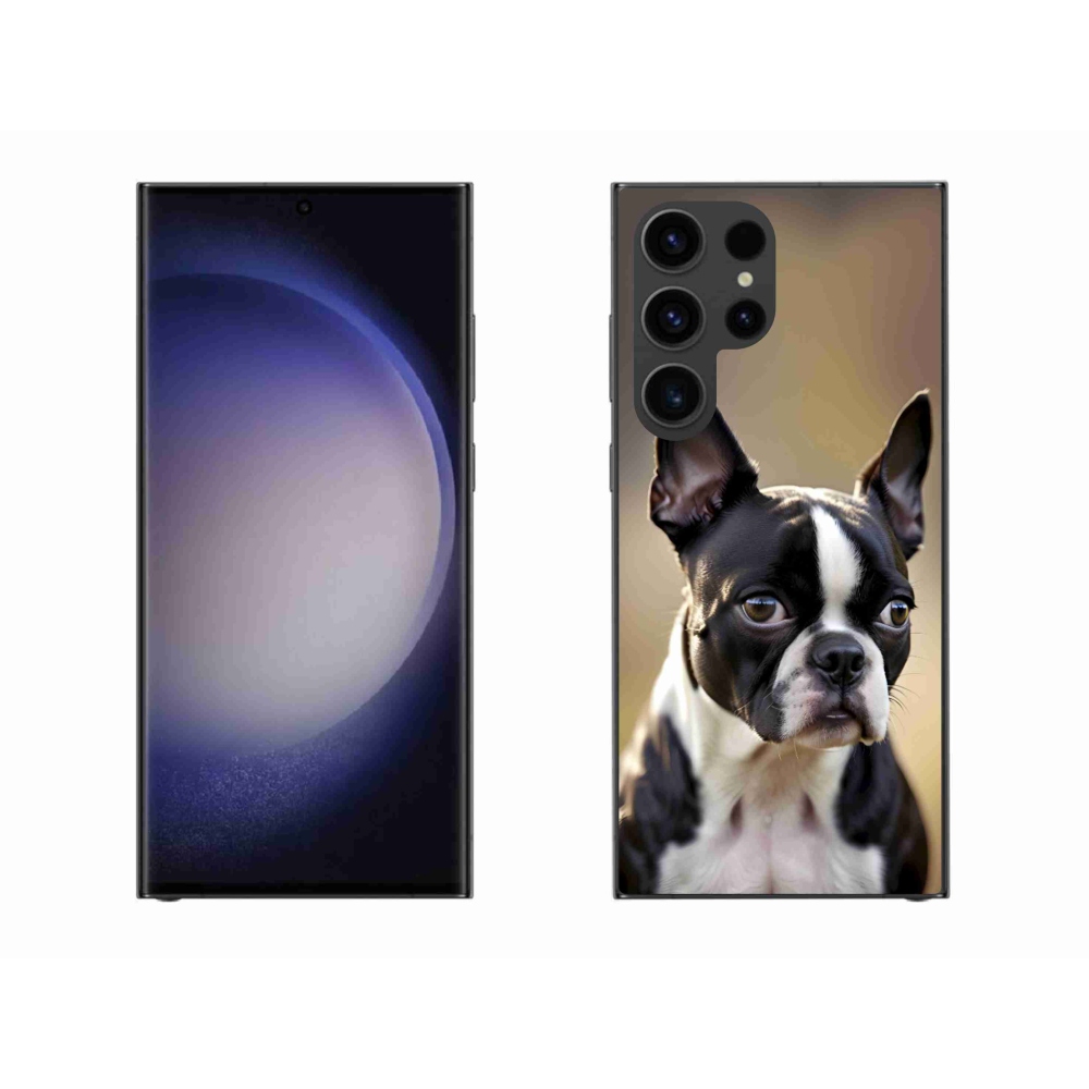 Gél borítás mmCase Samsung Galaxy S23 Ultra 5G - Boston Terrier - Samsung Galaxy S23 Ultra 5G számára