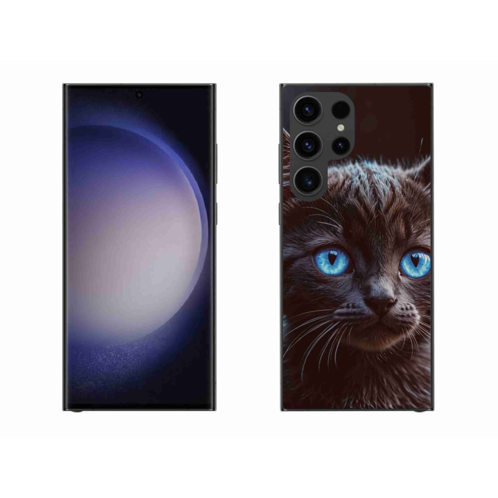 Gél védőhuzat mmCase Samsung Galaxy S23 Ultra 5G - fekete cica 2