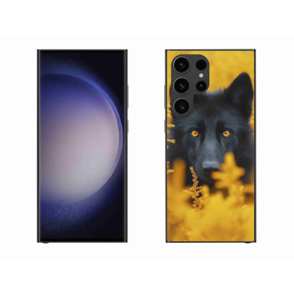 Zselés borítás mmCase Samsung Galaxy S23 Ultra 5G - fekete farkas 2