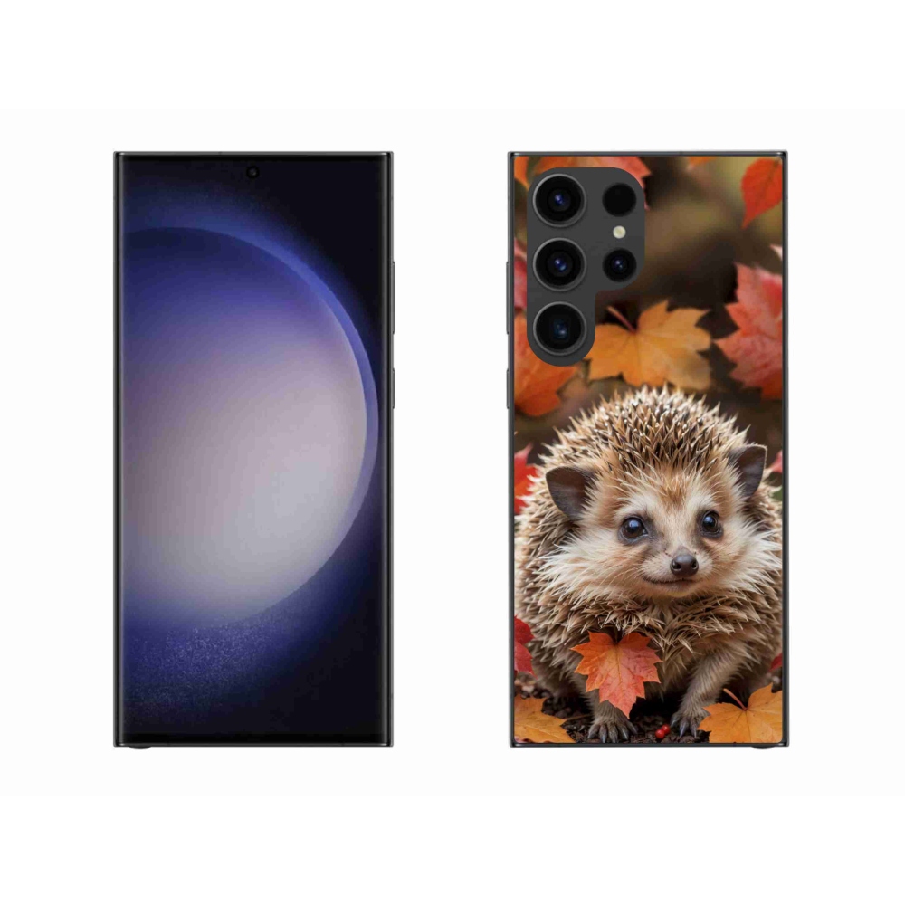 Zselés borítás mmCase Samsung Galaxy S23 Ultra 5G - sün a levelek között