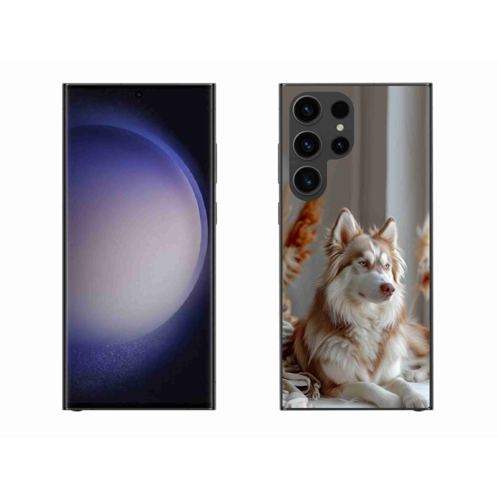 Zselés borítás mmCase Samsung Galaxy S23 Ultra 5G - csendes szibériai husky