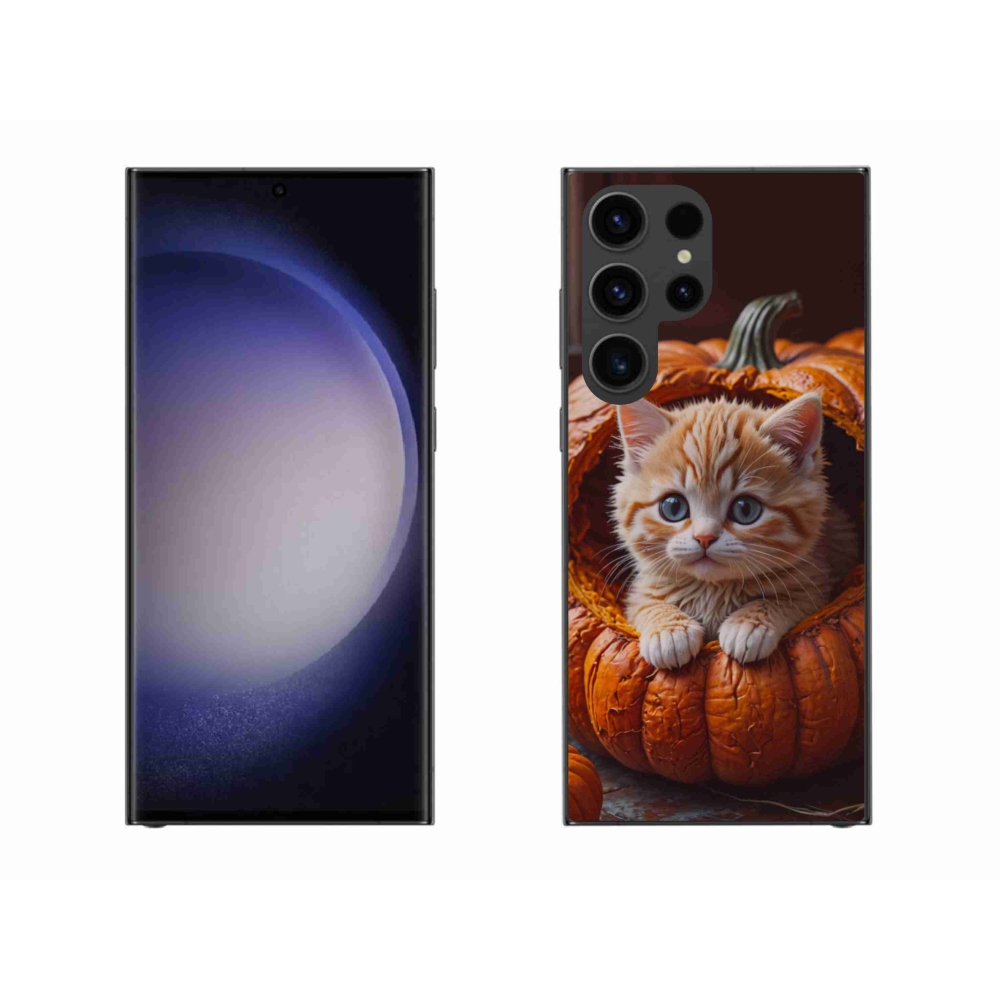 Gél borítás mmCase Samsung Galaxy S23 Ultra 5G - cica és tök 2