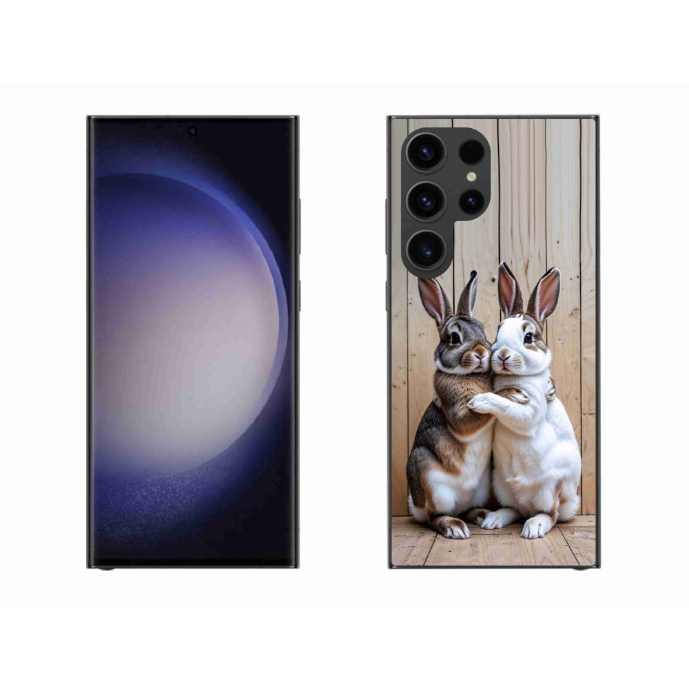 Zselés borítás mmCase Samsung Galaxy S23 Ultra 5G - nyúl párhoz