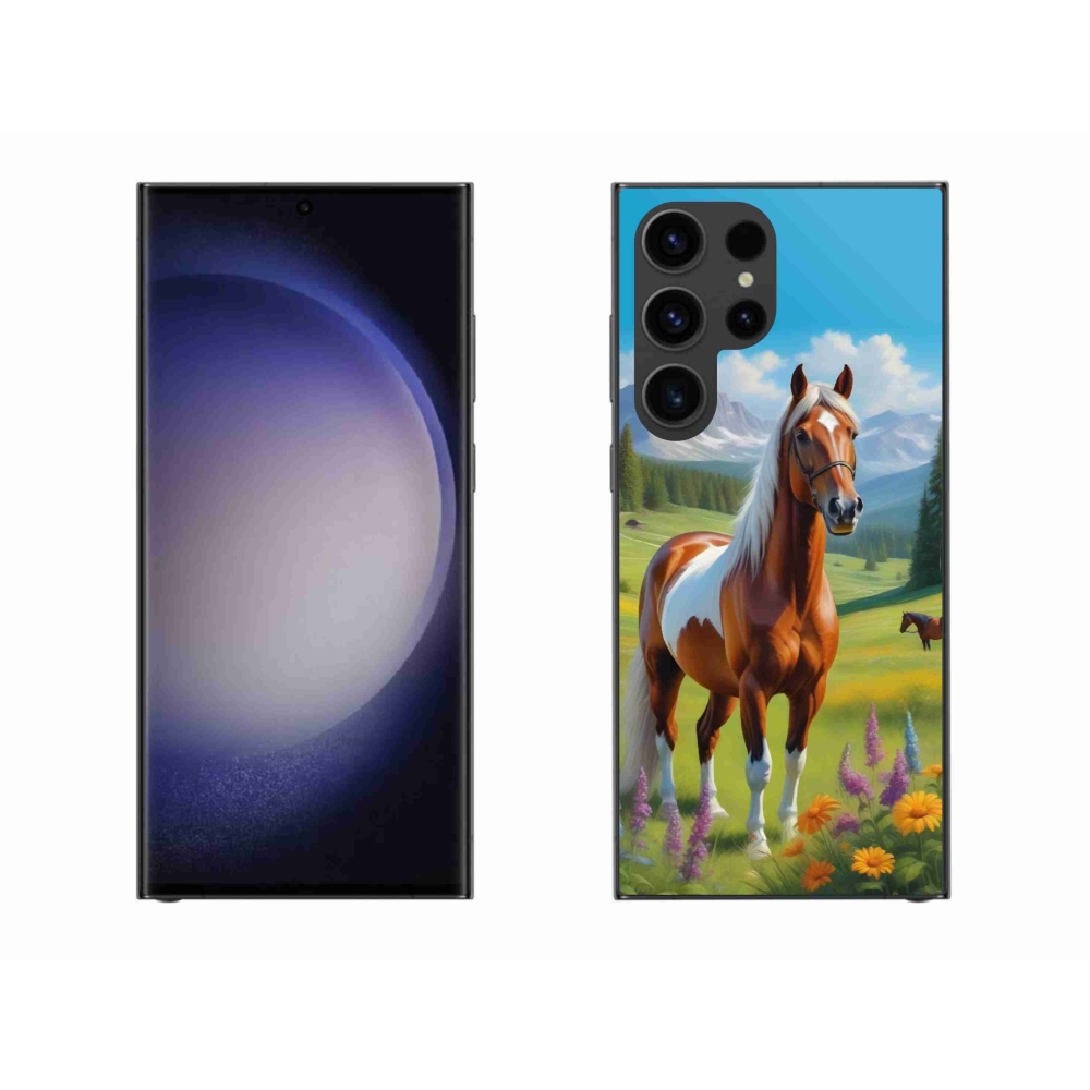 Gél borítás mmCase Samsung Galaxy S23 Ultra 5G - ló a réten - Samsung Galaxy S23 Ultra 5G számára