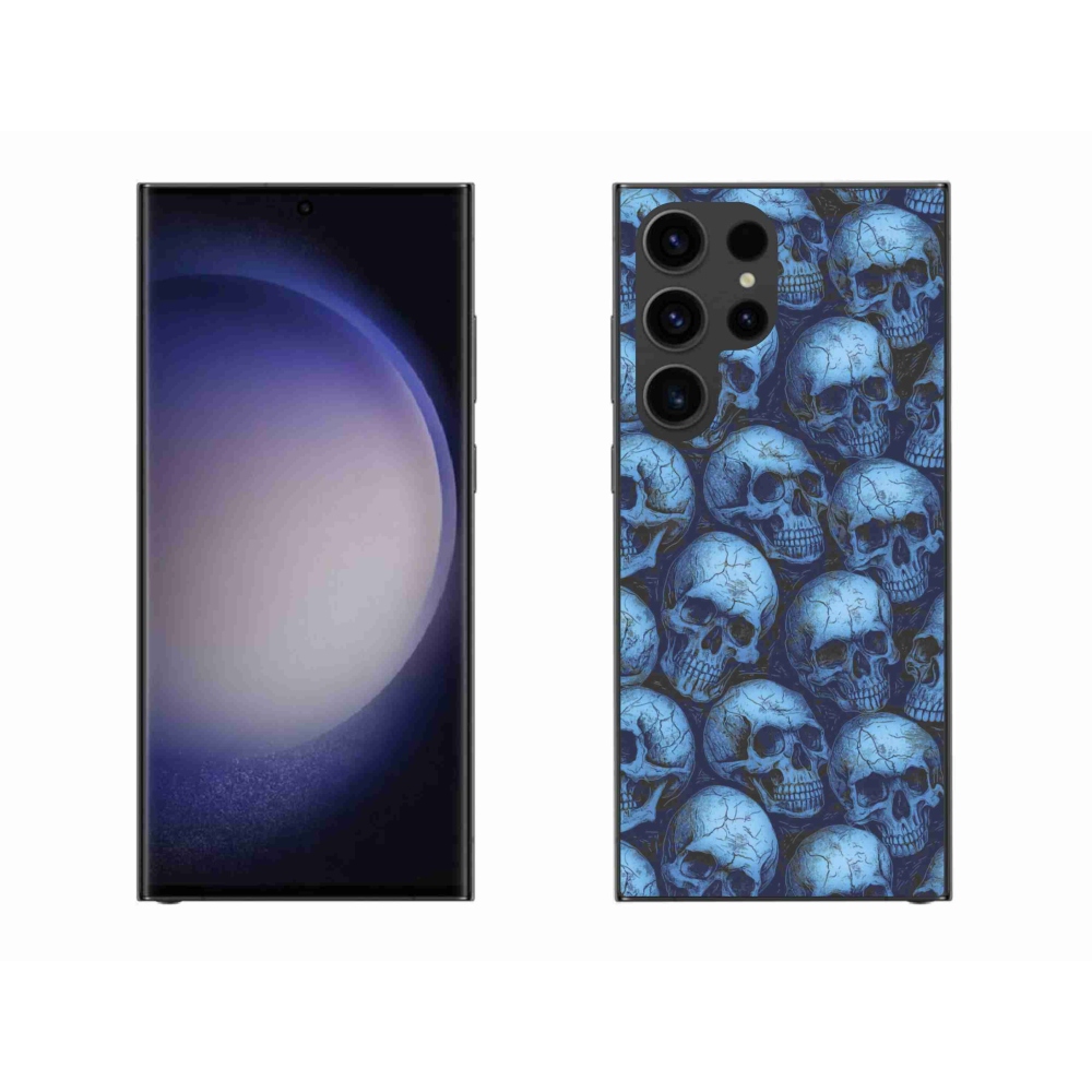 Zselés borítás mmCase Samsung Galaxy S23 Ultra 5G - koponyákhoz