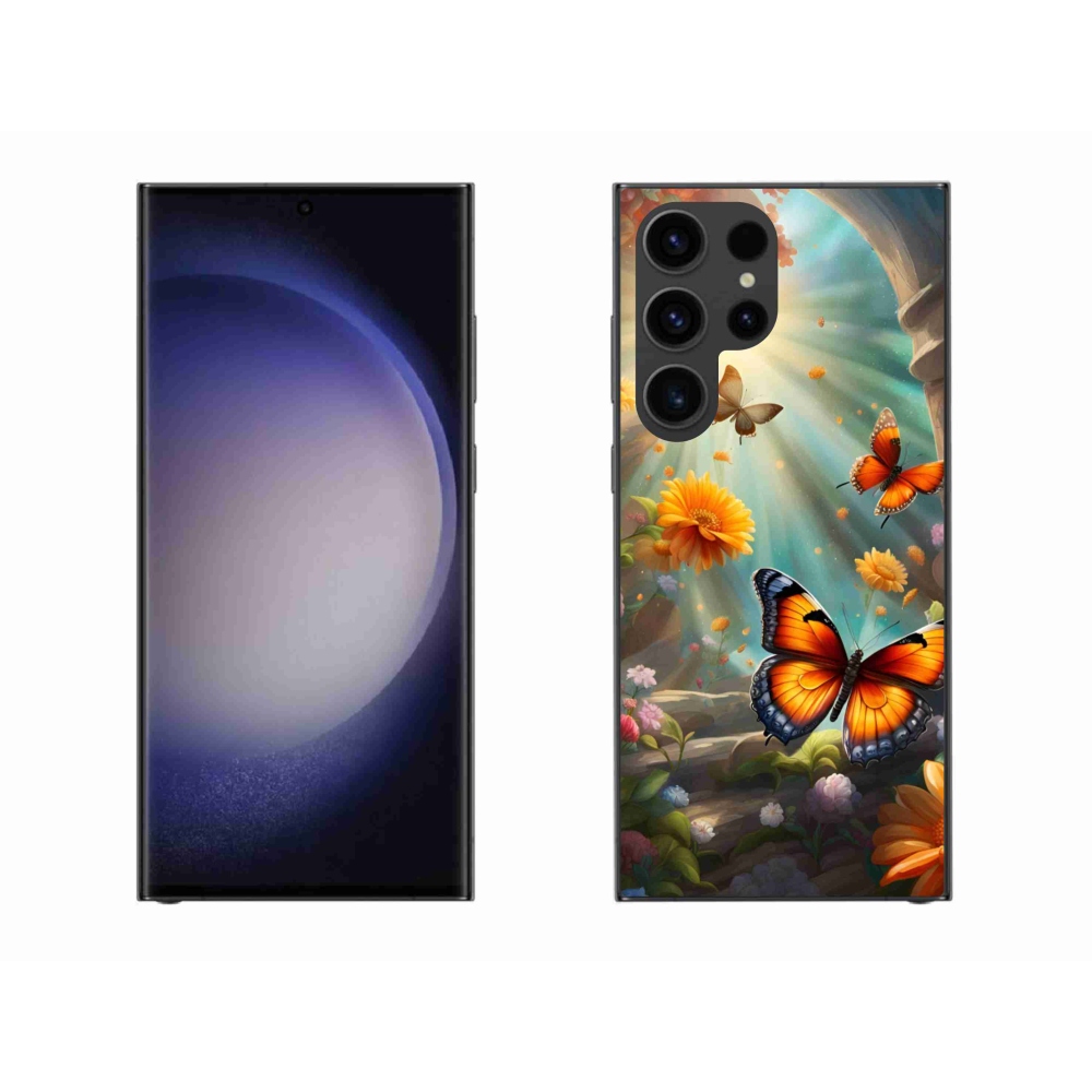 Gél védőhuzat mmCase Samsung Galaxy S23 Ultra 5G - pillangókert 2