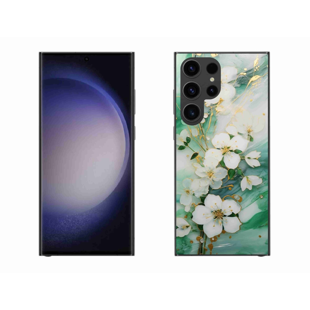 Gél borítás mmCase Samsung Galaxy S23 Ultra 5G - finom virágok