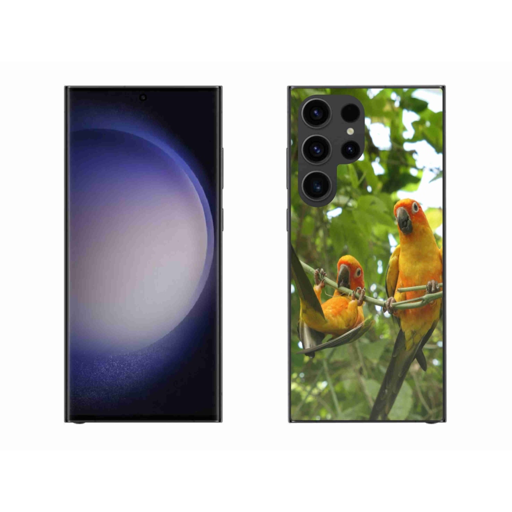 Gél borítás mmCase Samsung Galaxy S23 Ultra 5G - papagájok aratingy