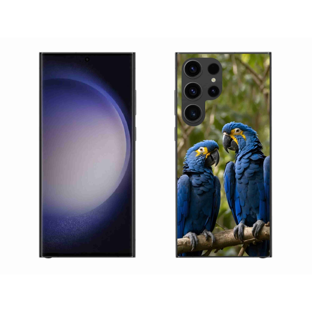 Zselés borítás mmCase Samsung Galaxy S23 Ultra 5G - papagáj duó számára