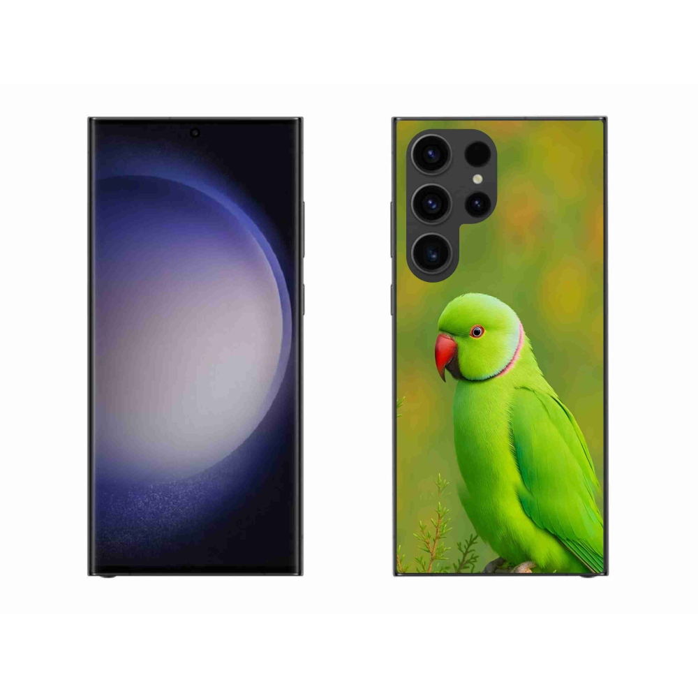 Zselés borítás mmCase Samsung Galaxy S23 Ultra 5G - papagáj alexandr 2