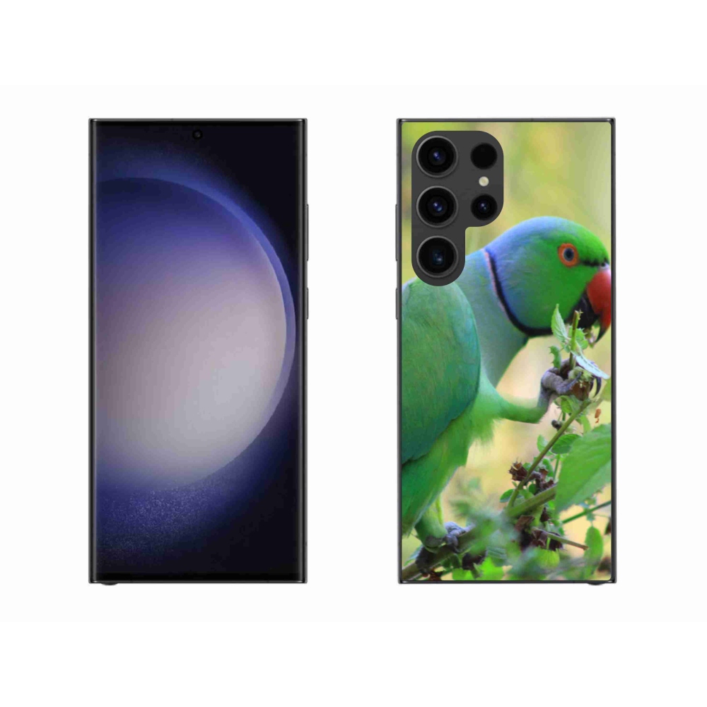 Zselés borítás mmCase Samsung Galaxy S23 Ultra 5G - papagáj alexandr