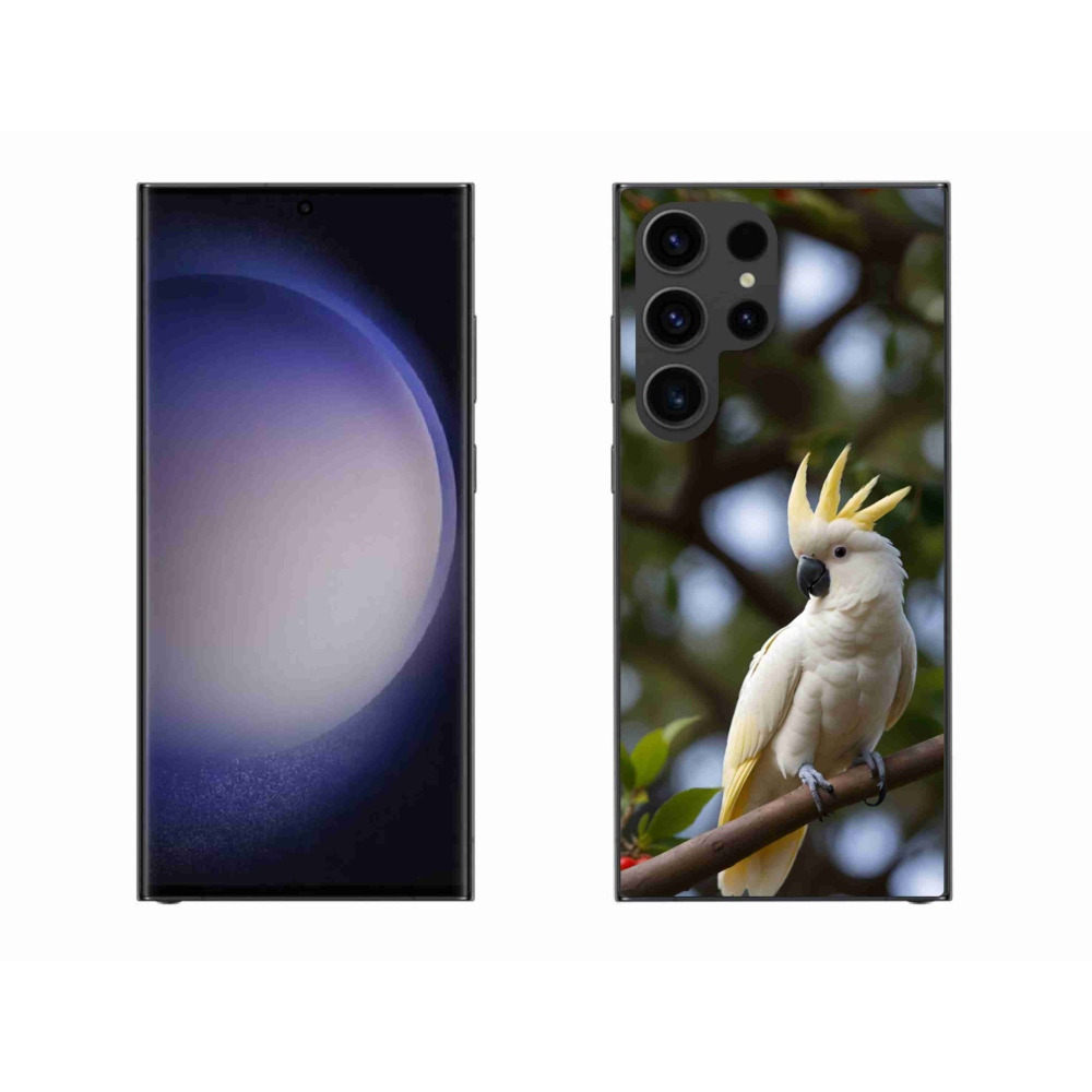 Gél borítás mmCase Samsung Galaxy S23 Ultra 5G - papagáj kakadu 3