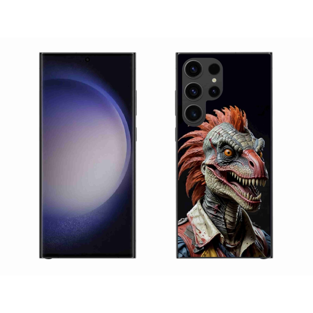 Zselés borítás mmCase Samsung Galaxy S23 Ultra 5G - punk dinoszauruszhoz
