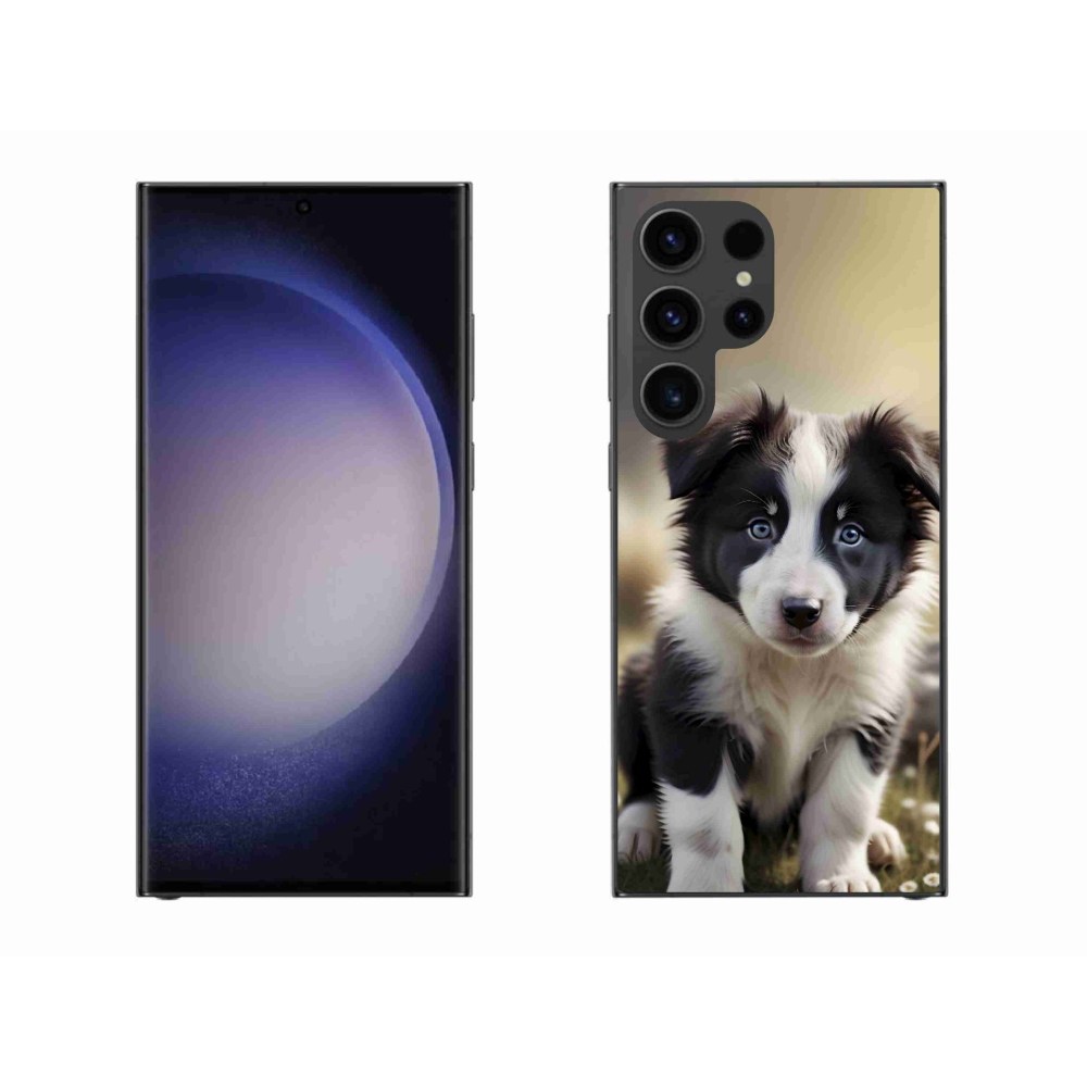 Gél borító mmCase Samsung Galaxy S23 Ultra 5G - aranyos border collie - Samsung Galaxy S23 Ultra 5G számára