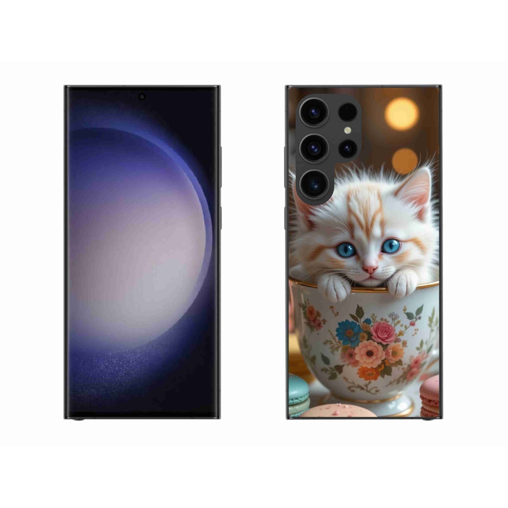 Gél borítás mmCase Samsung Galaxy S23 Ultra 5G - aranyos cica 6