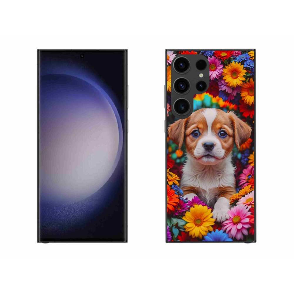 Gél borítás mmCase Samsung Galaxy S23 Ultra 5G - aranyos kiskutya