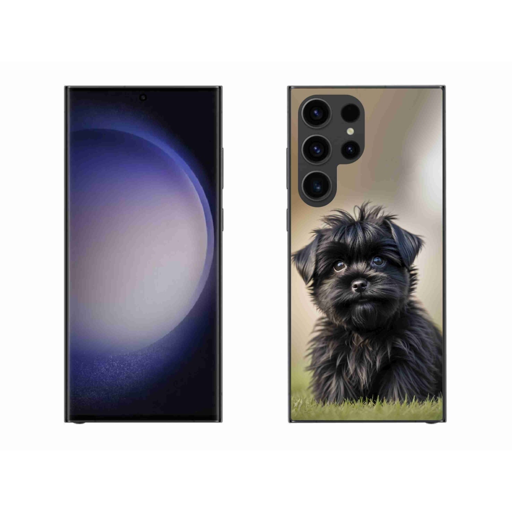 Gél borítás mmCase Samsung Galaxy S23 Ultra 5G - aranyos fekete kutya
