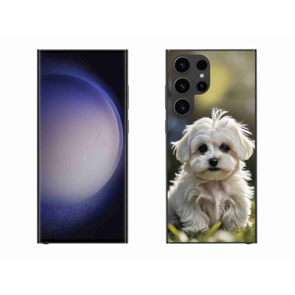 Gél borítás mmCase Samsung Galaxy S23 Ultra 5G - aranyos máltai kutya