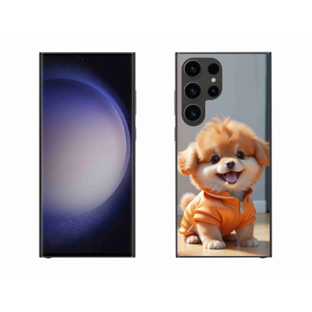 Zselés borítás mmCase Samsung Galaxy S23 Ultra 5G - aranyos pomerániai pulóverben