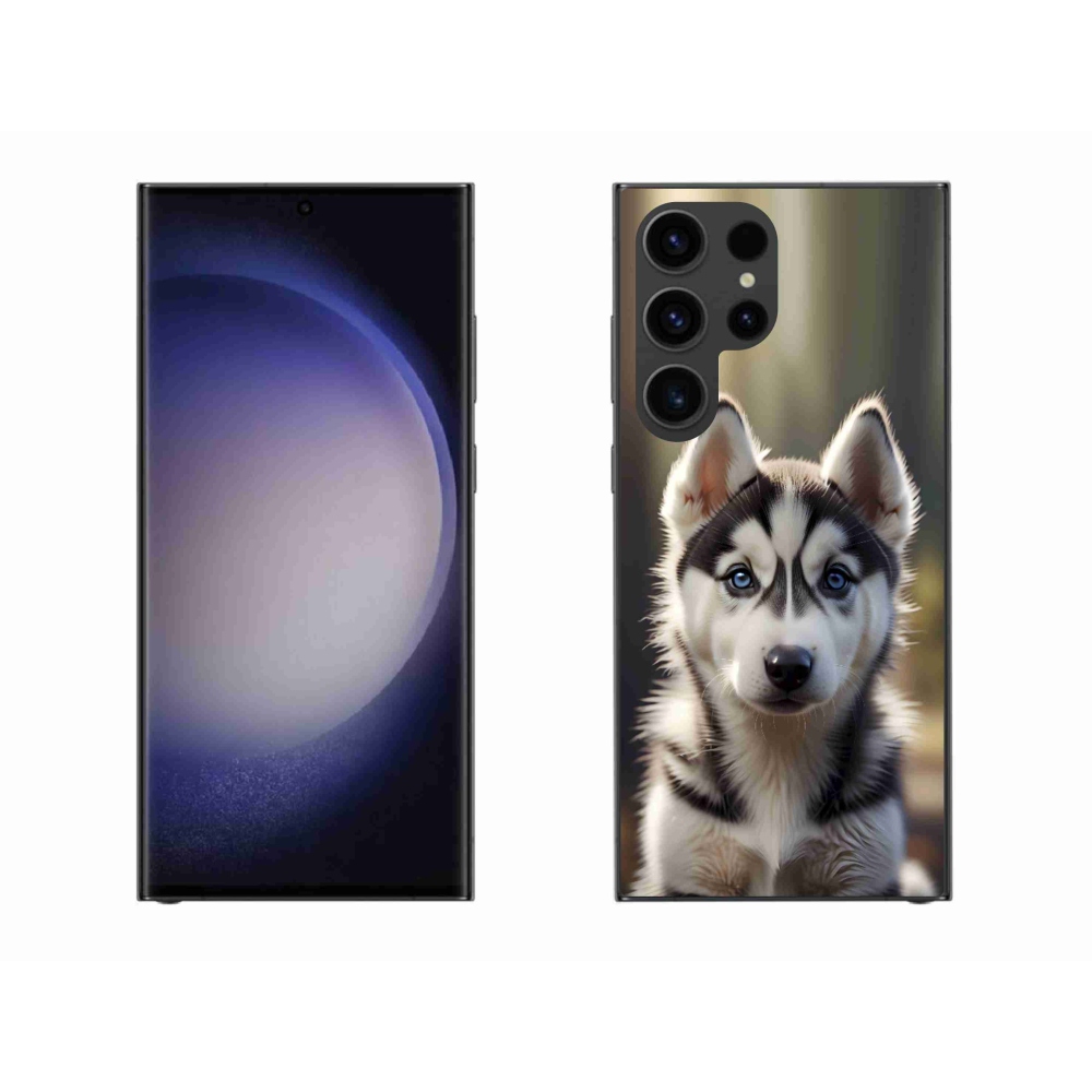 Gél borítás mmCase Samsung Galaxy S23 Ultra 5G - aranyos szibériai husky - Samsung Galaxy S23 Ultra 5G számára