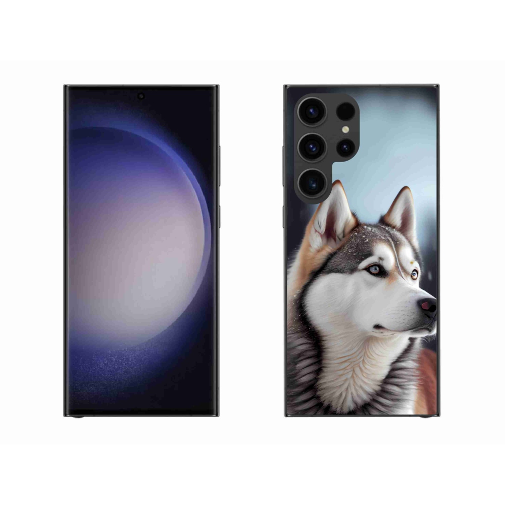 Gél borítás mmCase Samsung Galaxy S23 Ultra 5G - Szibériai husky